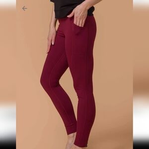 Grace & Lace Burgundy Leggings